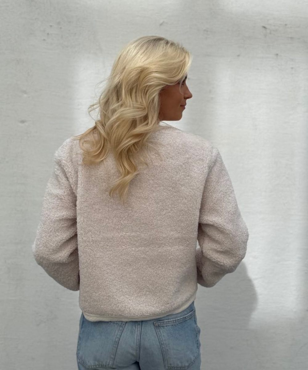 Neo Noir Limo Fluffy Knit Cardigan Krem - Bilde 5