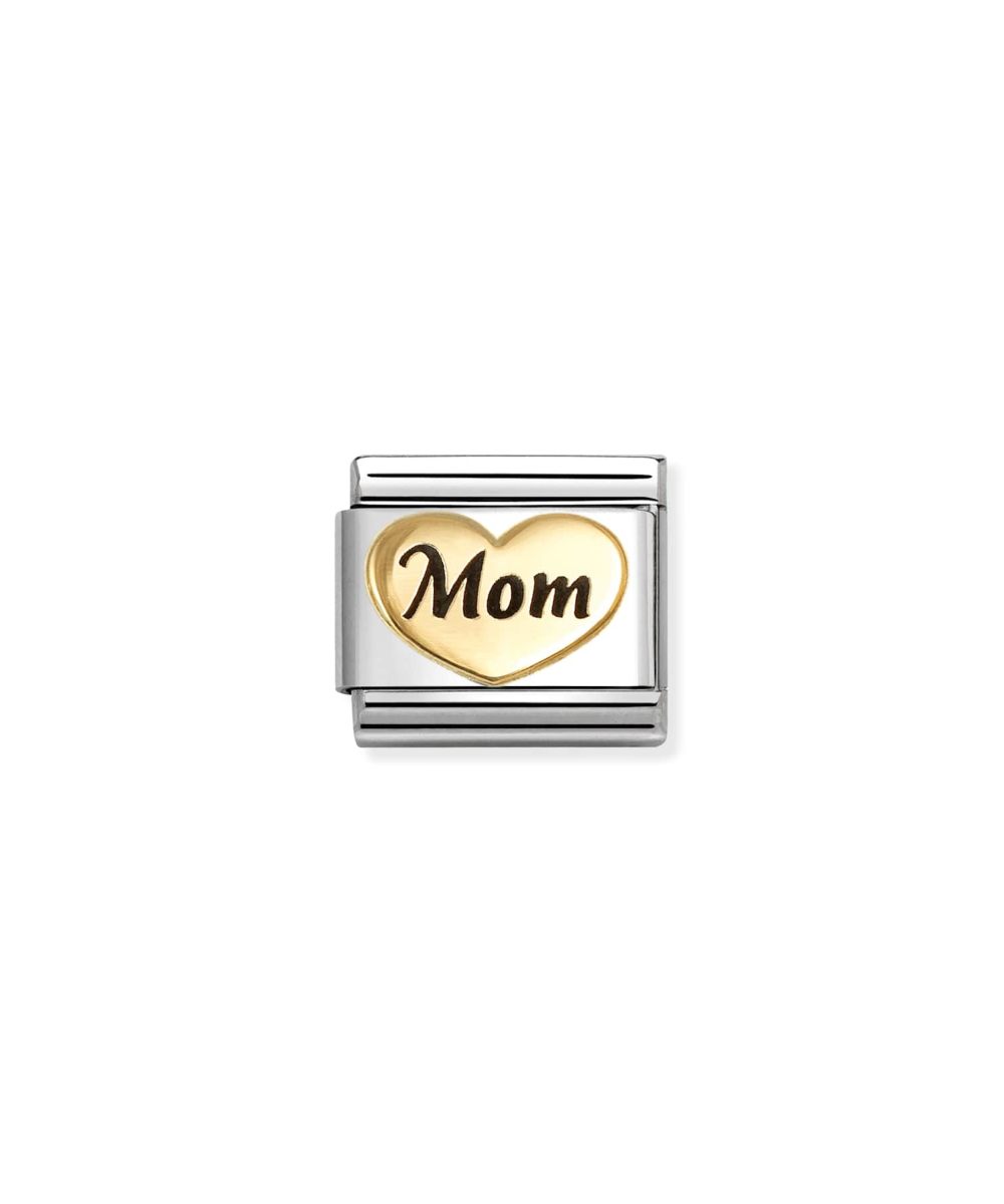 NOMINATION Familie Links Mom Hjerte Gull