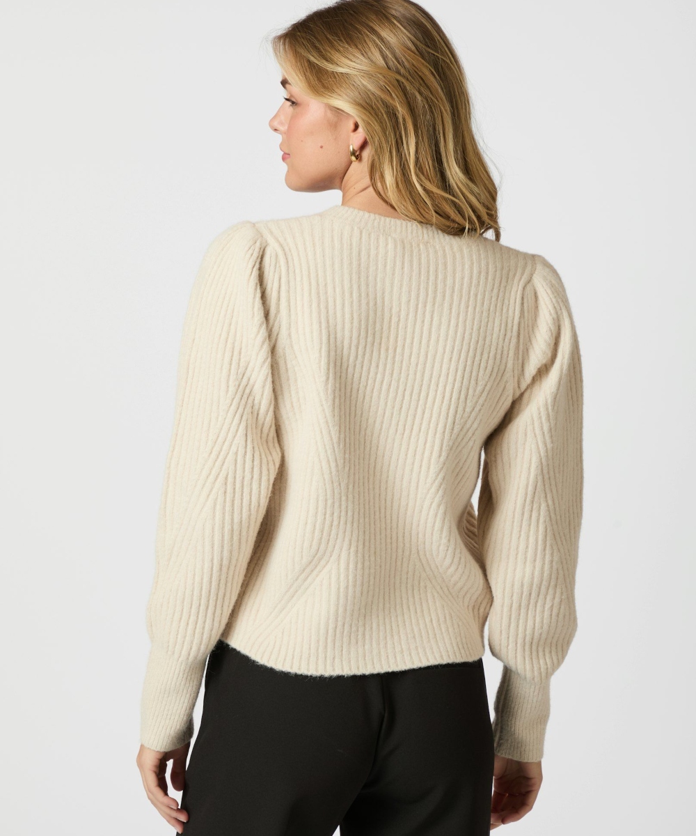 Neo Noir Puli Knit Cardigan Ivory - Bilde 2