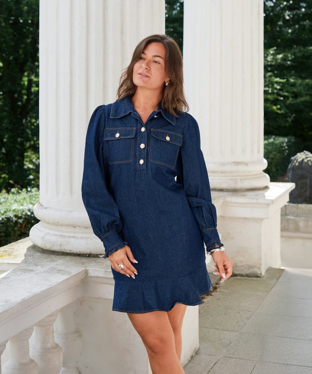 Neo Noir Nikko Denim Kjole Blå