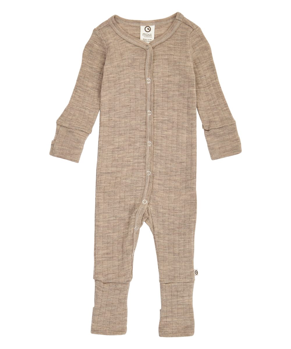 müsli Woolly Rib Bodysuit Balsam Melange