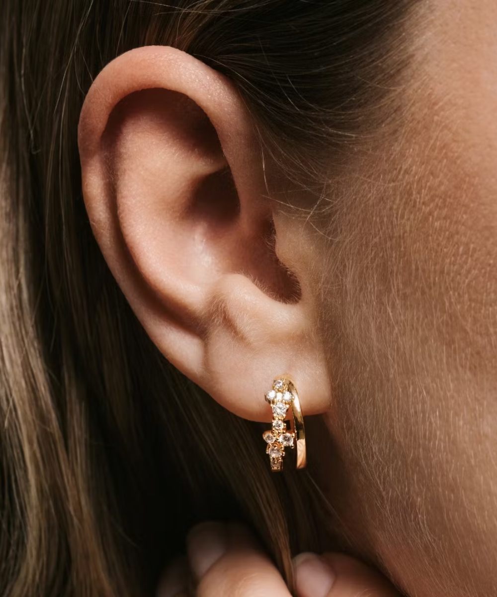 SPARV Whisper Hoops Earrings Gold Plated