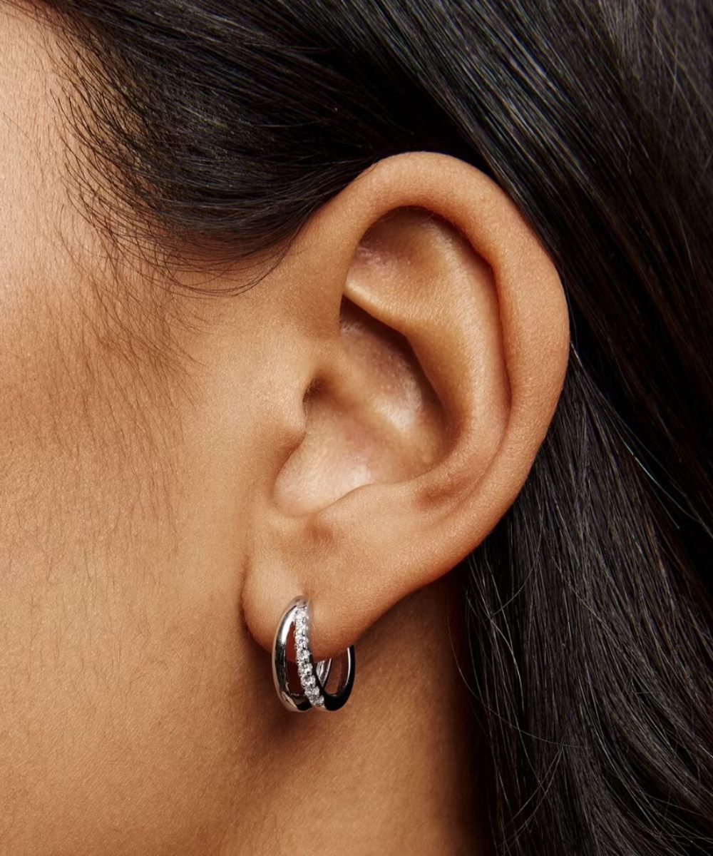 SPARV Goal Hoops Earrings Sølv