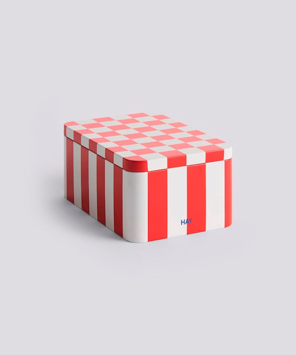 HAY Tin Container SMALL Red Offwhite