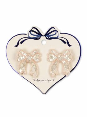 Konges Sløjd 2-Pack Sequin Bow Hårklype Cameo Rose