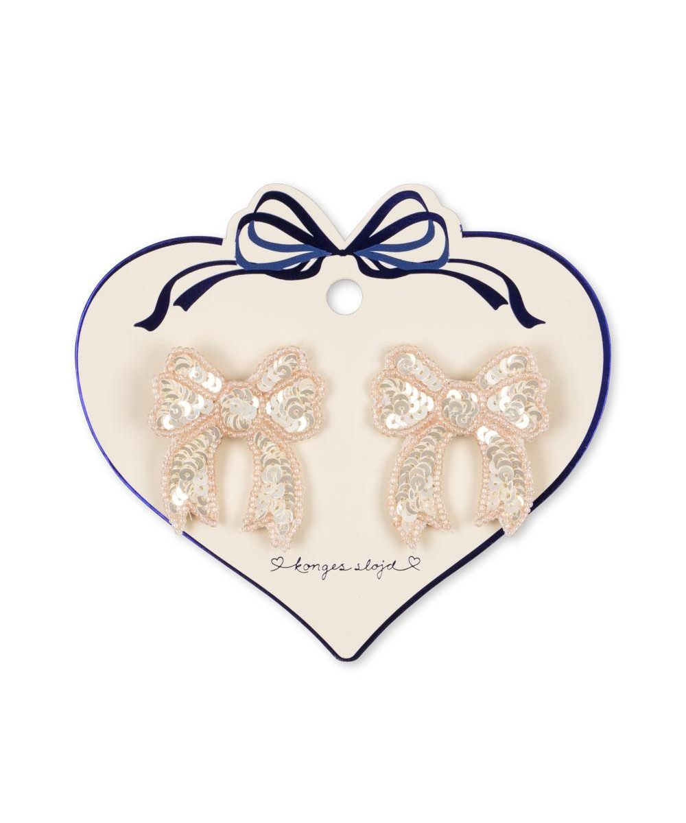 Konges Sløjd 2-Pack Sequin Bow Hårklype Cameo Rose