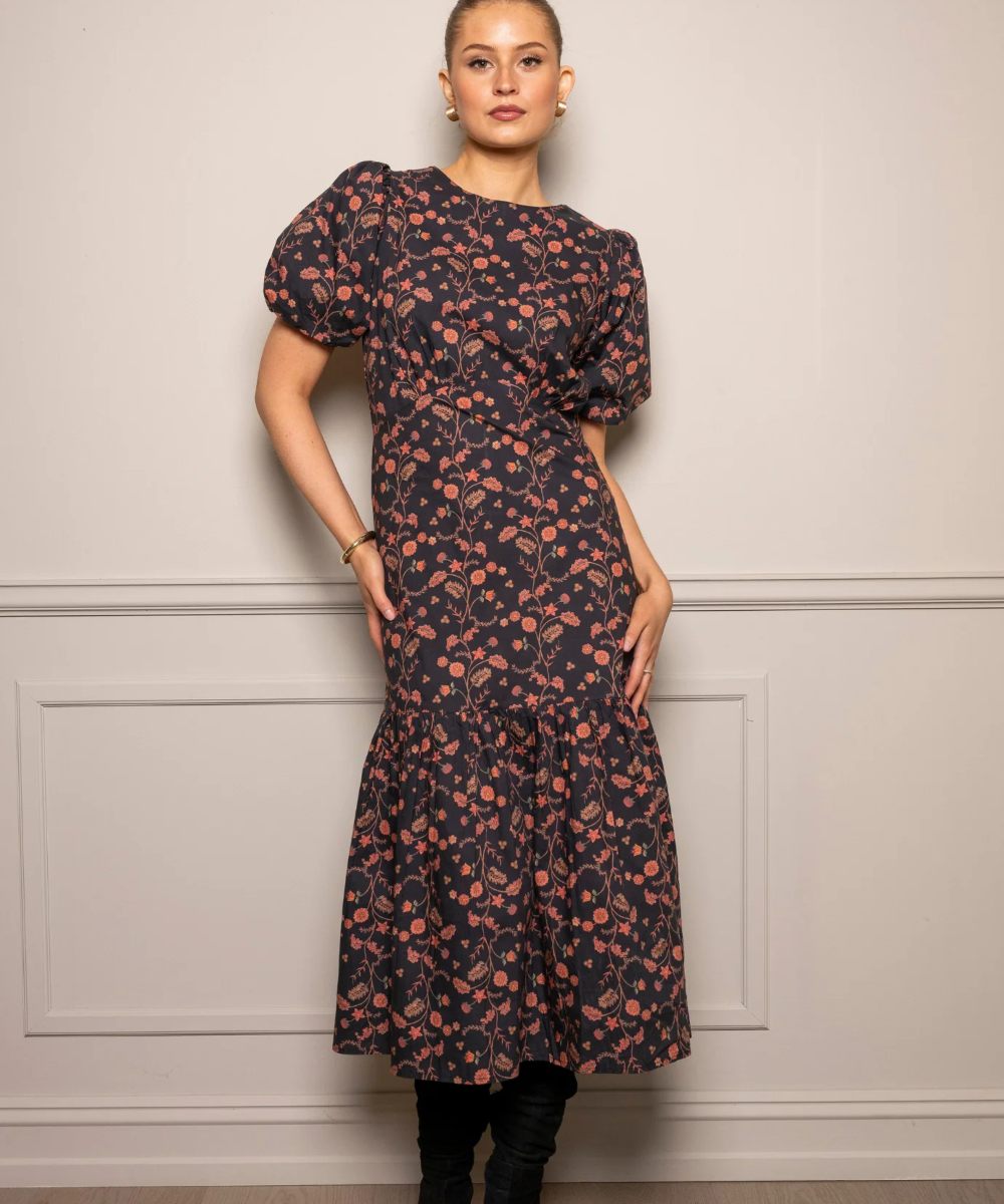 MISSMAYA Johanna Kjole Sangria Poplin
