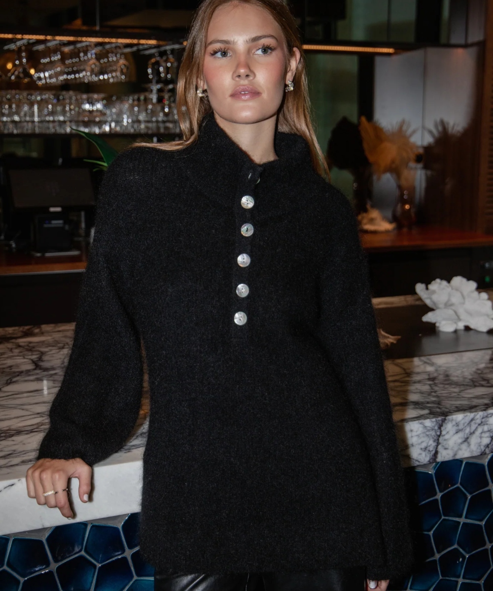 MISSMAYA Enea Knit Genser Sort