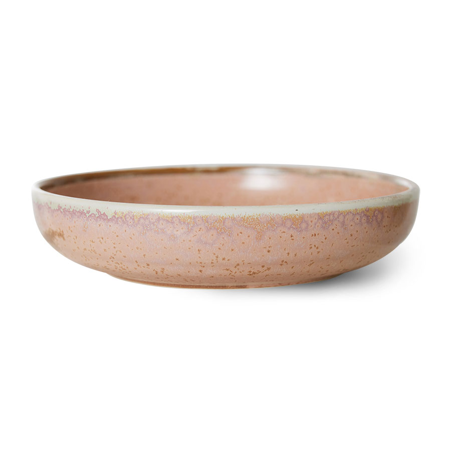 HK Living Chef Ceramics Dyp Tallerken L Rustic Pink