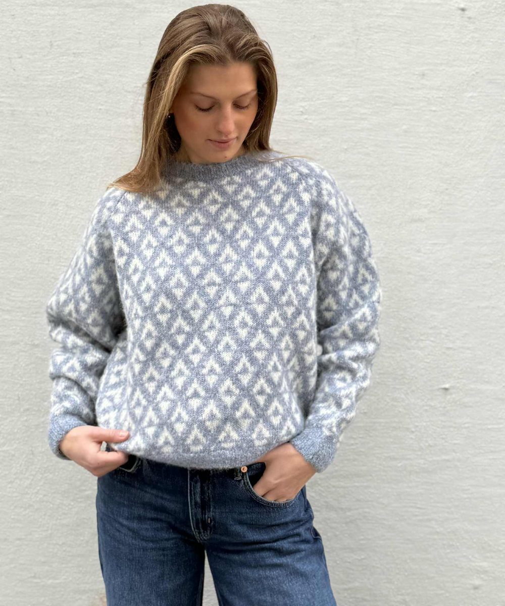 WOODLING Thea Knit Genser Himmelblå
