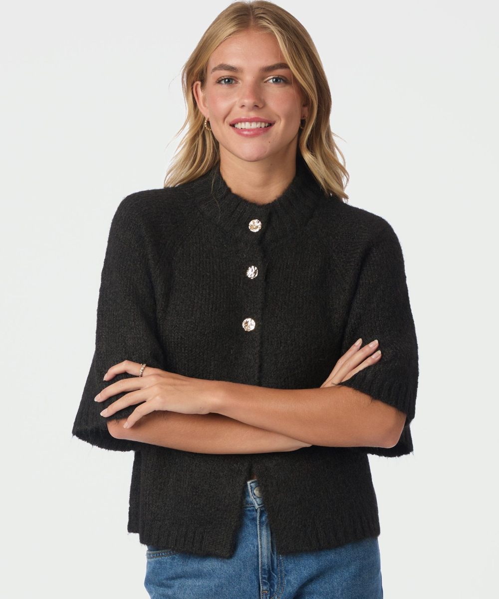 Neo Noir Benuta Fluffy Cardigan Mørk Brun