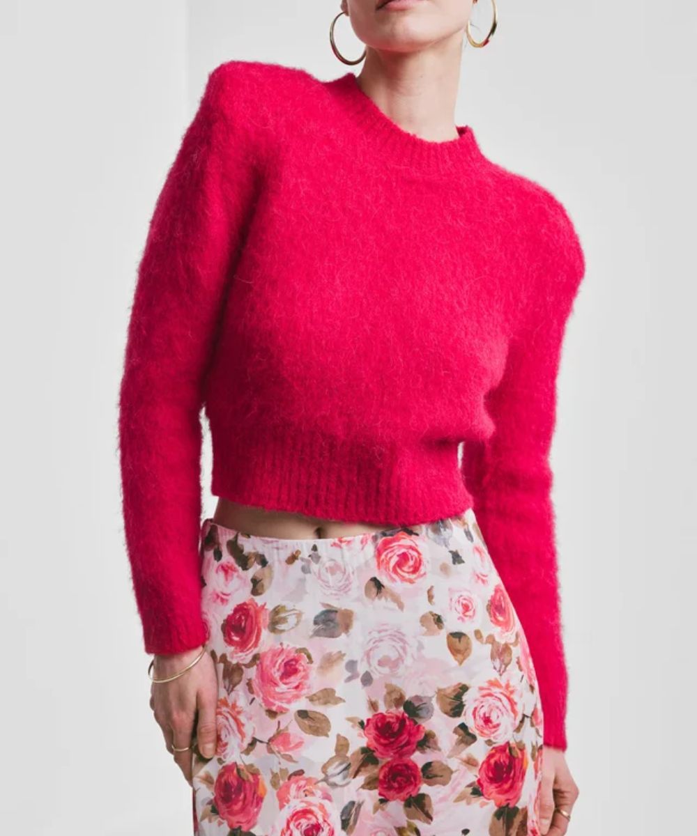 by TiMO Hairy Knit Genser Rød