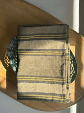 HK Living Vida Stripe Kjøkkenhåndkle Oliven 50x70