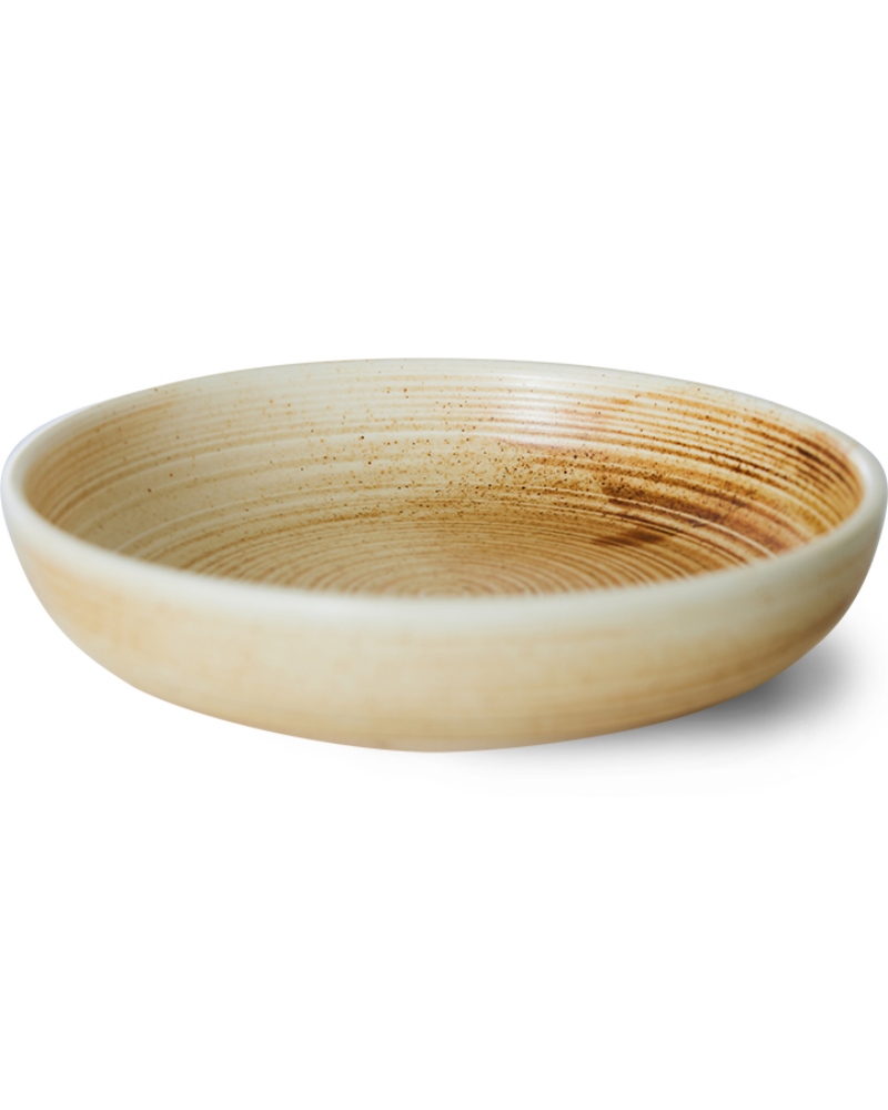 HK Living Chef Keramikk Dyp Tallerken Rustic Cream Brown