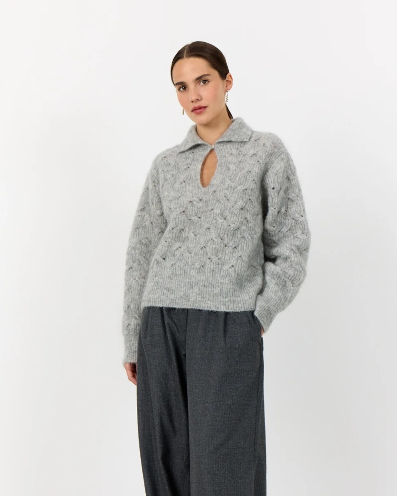 Levete Room Niva 1 Genser Light Grey Melange