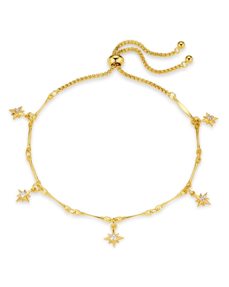 ORELIA Crystal Starburst Multi Charm Slider Armbånd - Bilde 2