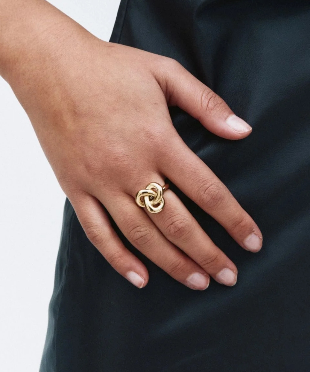 Edblad Infinity Knot Ring L Gull