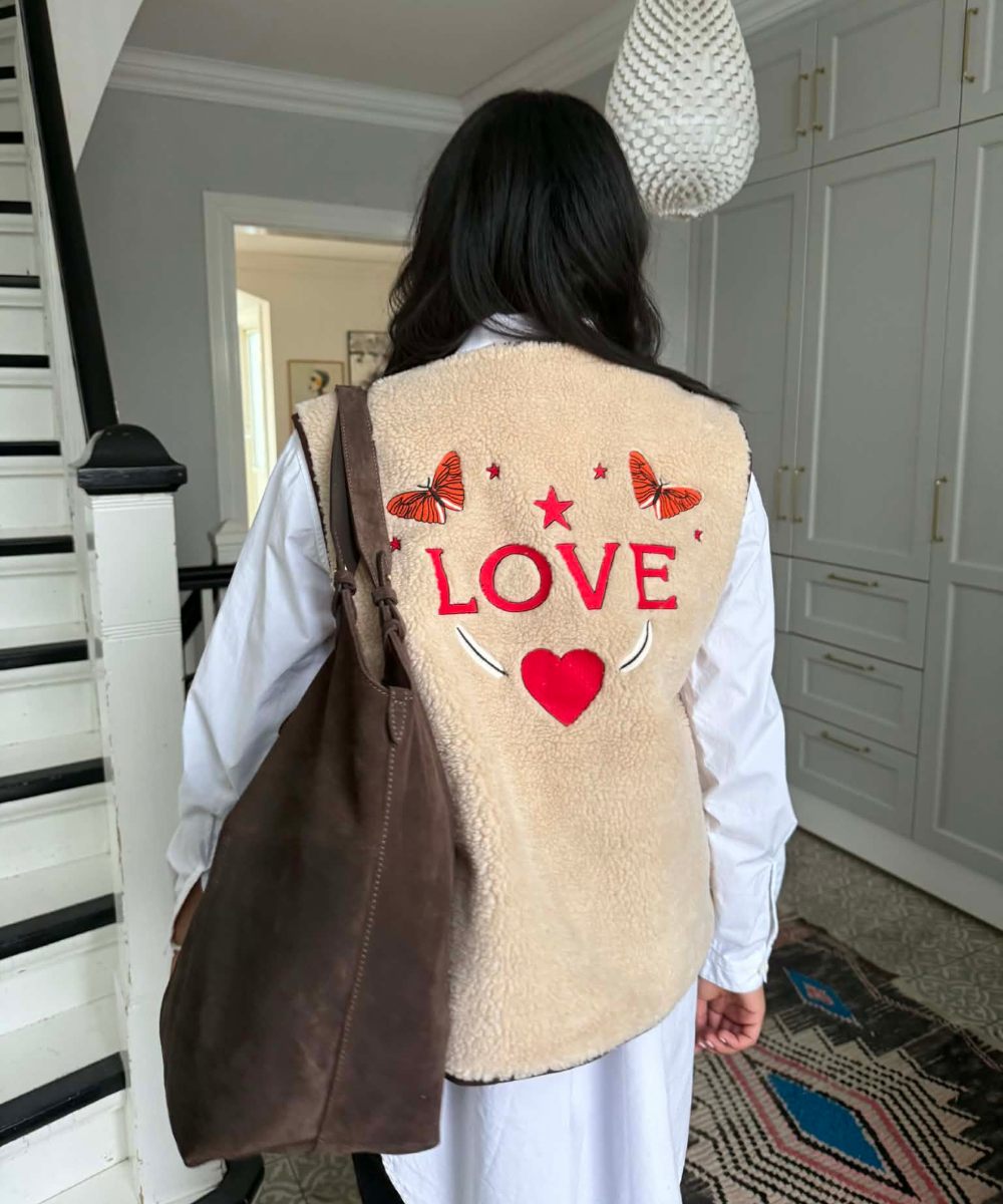 Lollys Laundry Jace Love Vest Beige