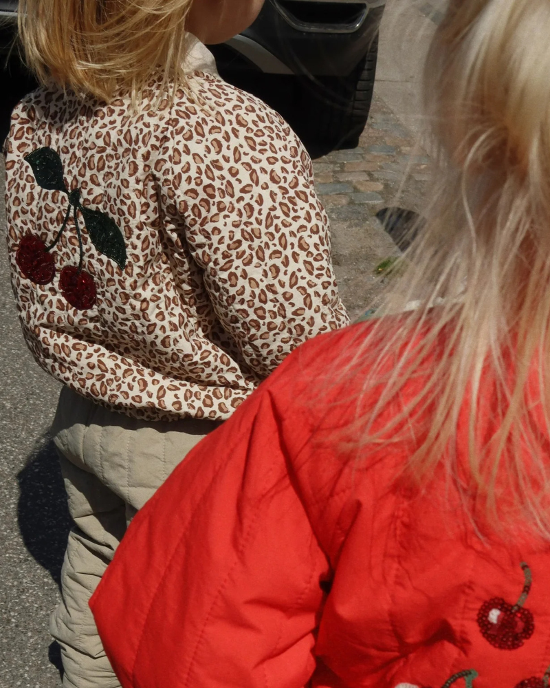 Konges Sløjd Juno Printed Sequin Bomber Jakke Leopard - Bilde 4