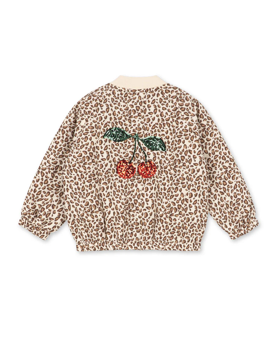 Konges Sløjd Juno Printed Sequin Bomber Jakke Leopard - Bilde 2