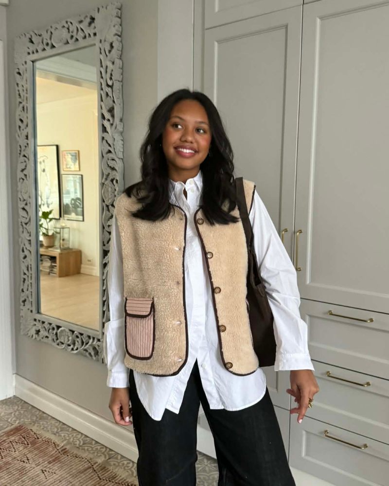 Lollys Laundry Jace Love Vest Beige - Bilde 2