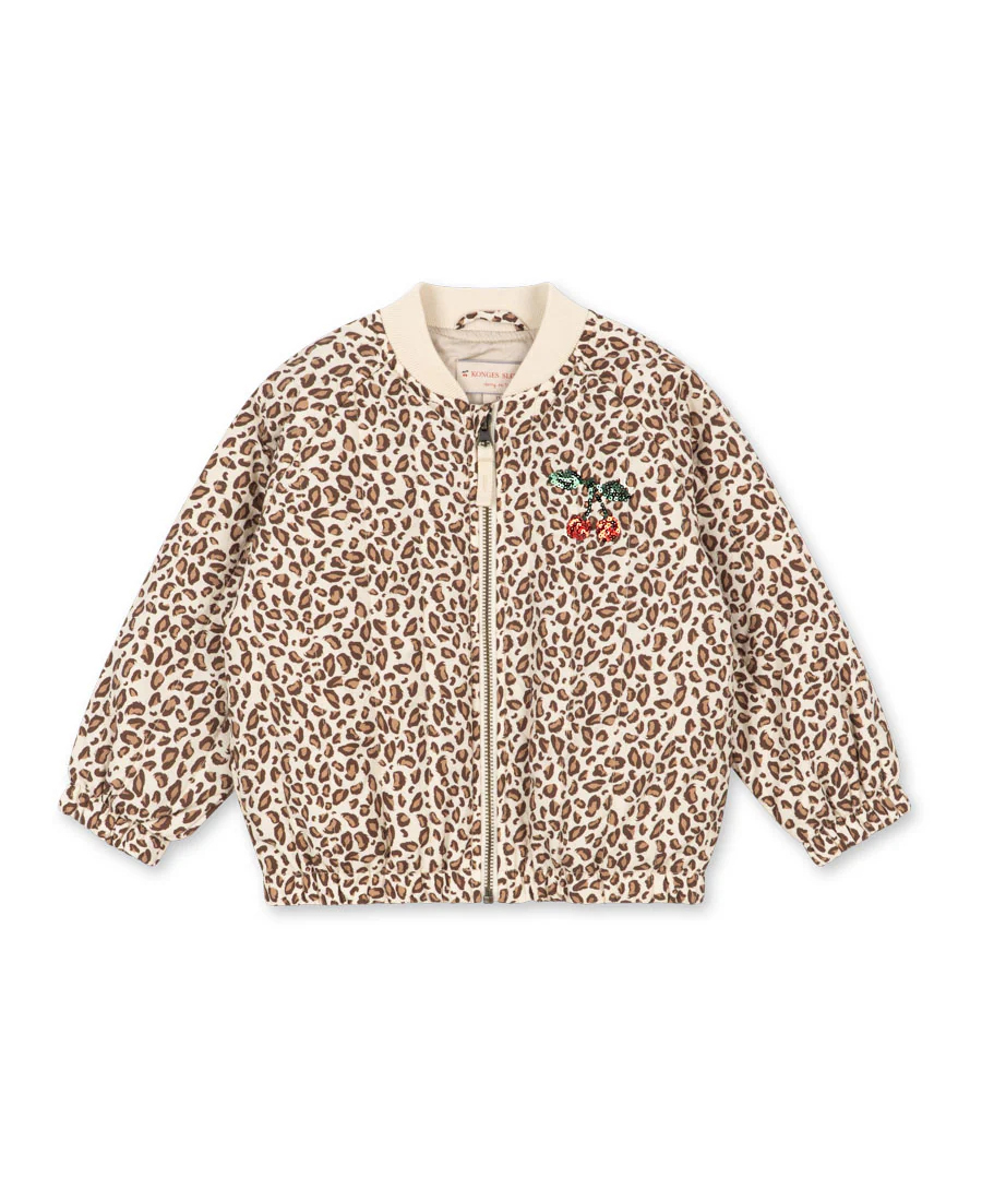 Konges Sløjd Juno Printed Sequin Bomber Jakke Leopard - Bilde 3
