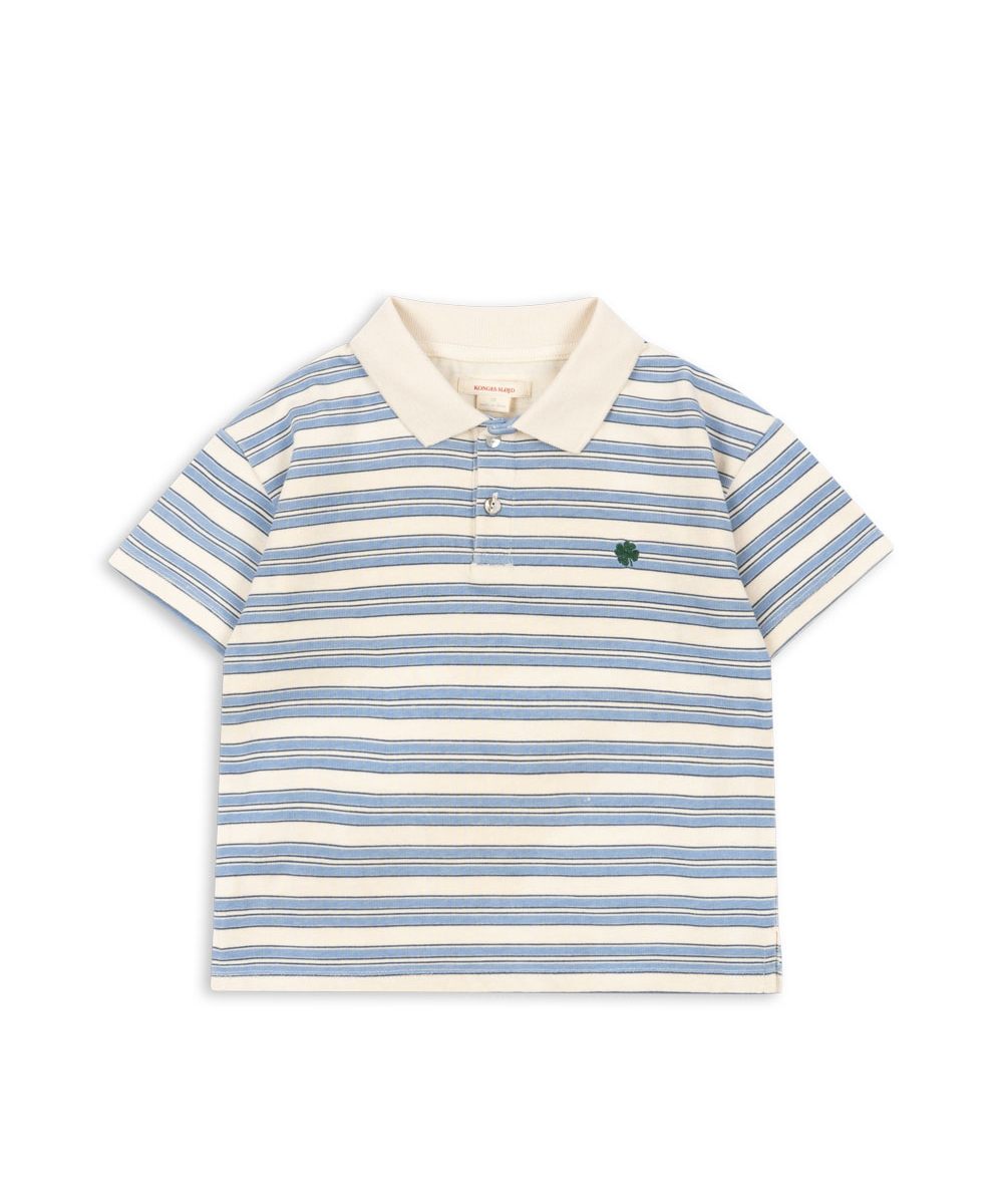 Konges Sløjd Spotty SS Polo Genser Stripe Ciel - Bilde 2