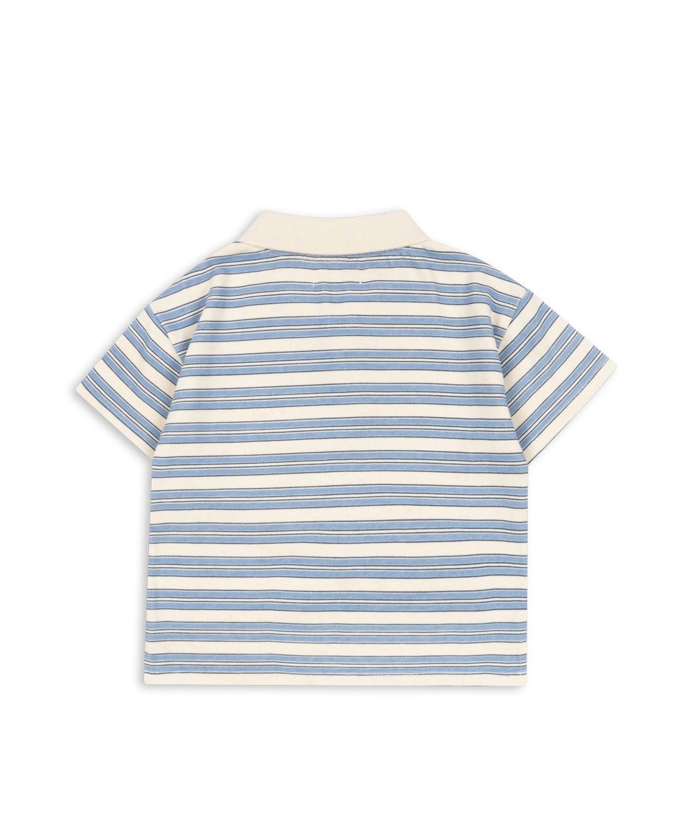 Konges Sløjd Spotty SS Polo Genser Stripe Ciel - Bilde 3