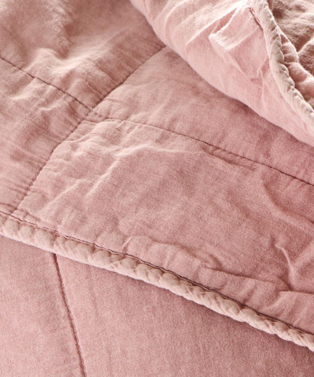 Ib Laursen Quilted Pledd Vintage Rose 130x180