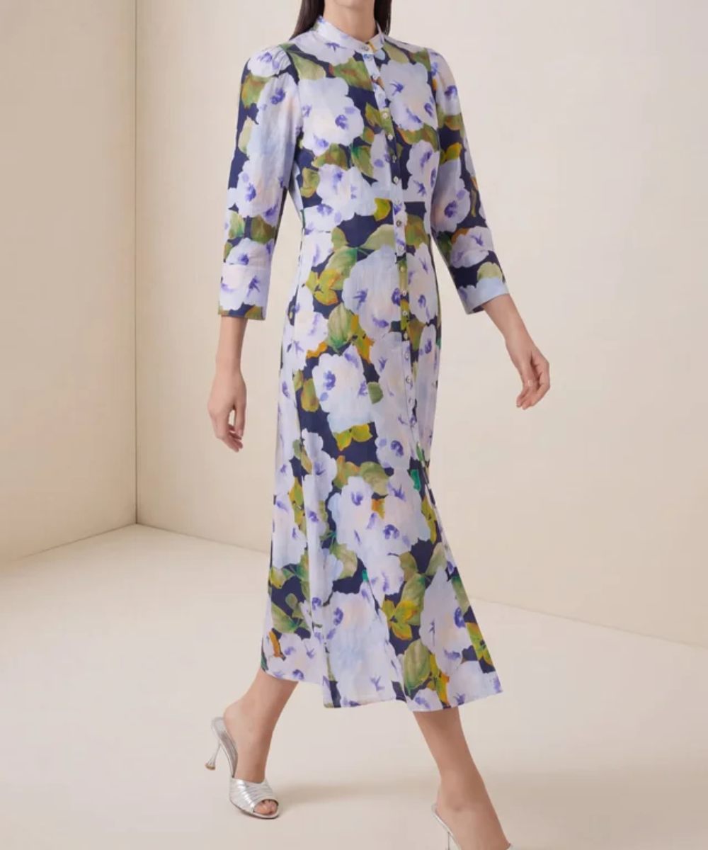by TiMo Linen Button-Down Kjole Bluebell
