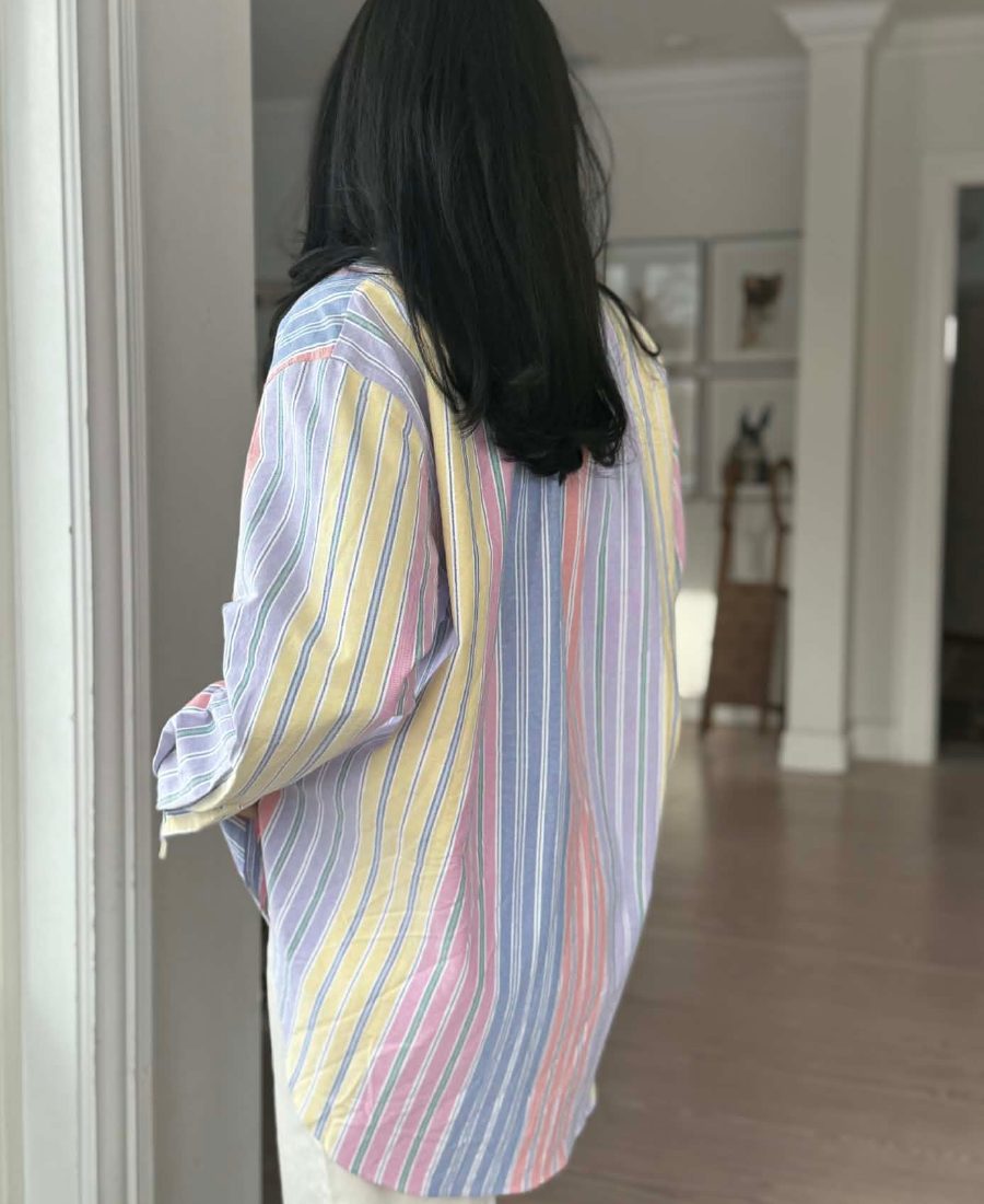 BY IDA Charlie Oversize Stripe Skjorte Multi Onesize - Bilde 2