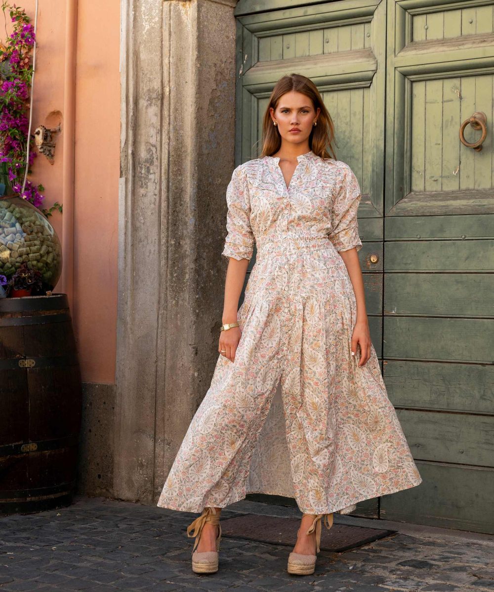 MISSMAYA Fabienne Kjole Pink Garden - Bilde 3