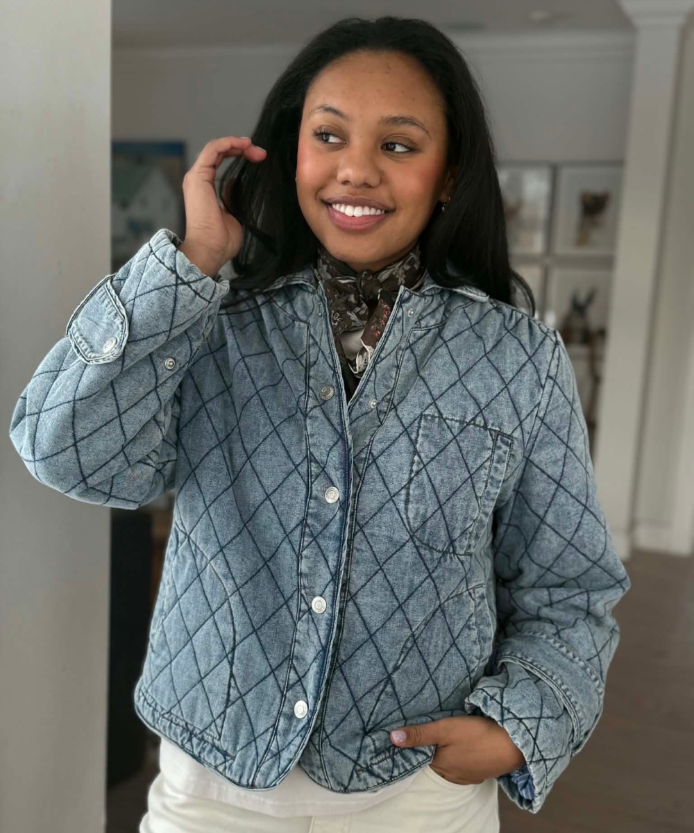 Lollys Laundry Viola Quilted Jacket Denim