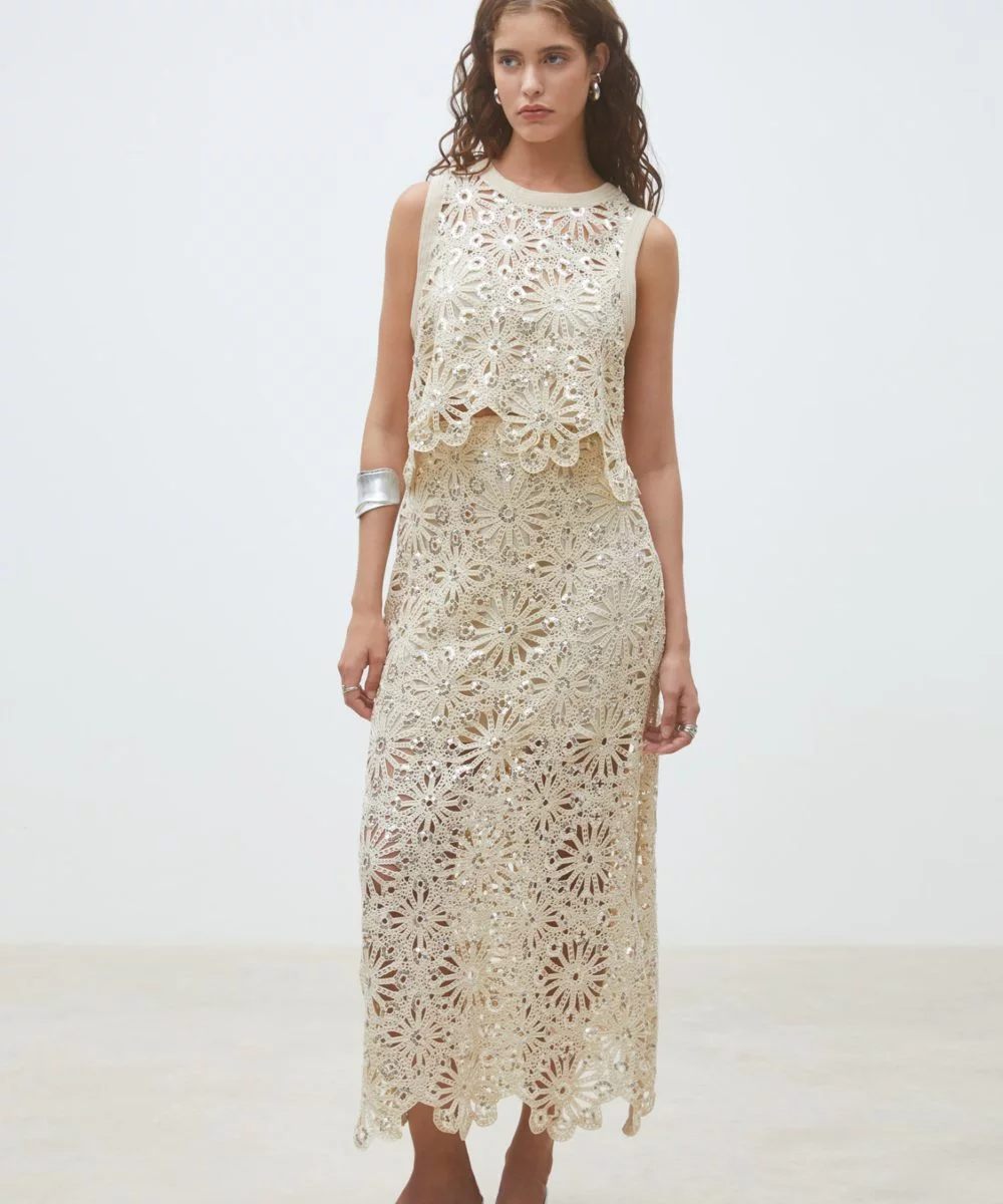 Suncoo Paris Fanny Skjørt Beige - Bilde 3
