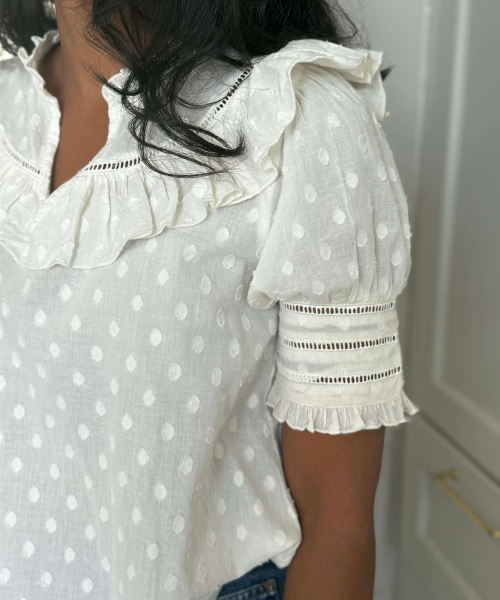 MISSMAYA Adira Bluse Powder White - Bilde 2