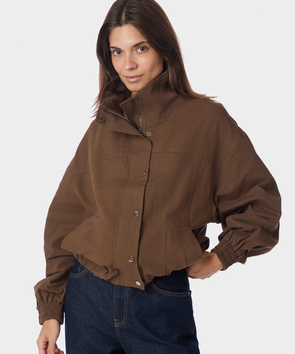 Neo Noir Selio Bomber Jakke Brun