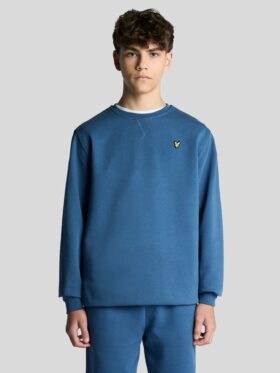 Lyle & Scott Crew Neck Genser Cornflower Blå