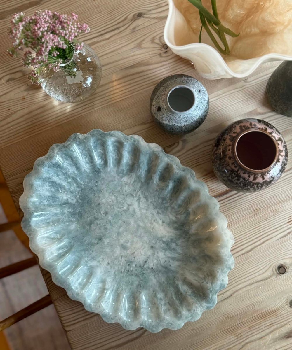 HK Living Resin Tray Pale Blue