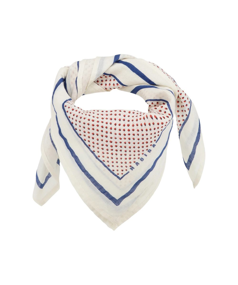 HABIBA Dotty Skjerf Ivory