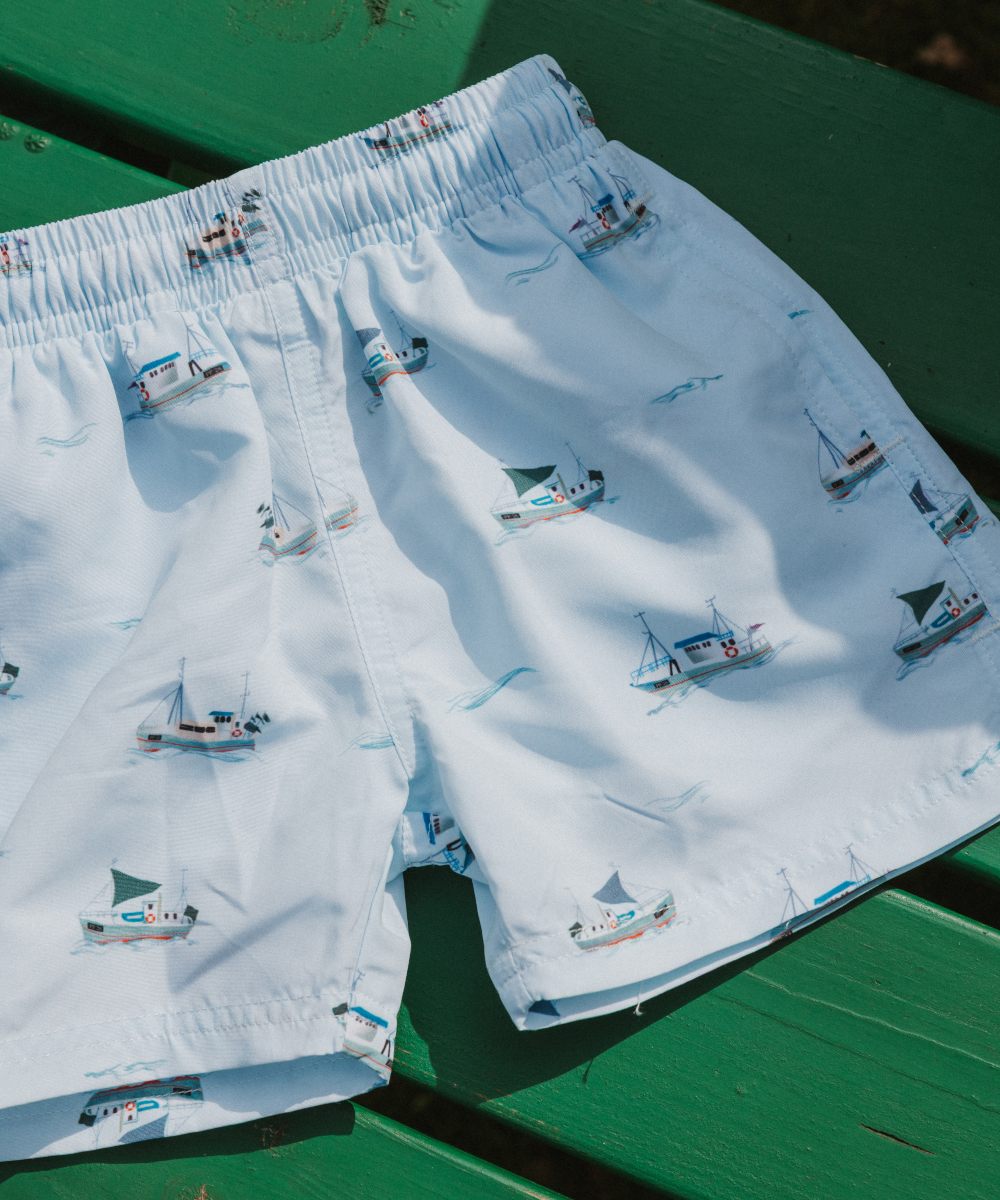 Petit Piao Erel Badeshorts Illusion Blue Boat