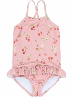 Petit Piao Em Frill Badedrakt Misty Rose Strawberry