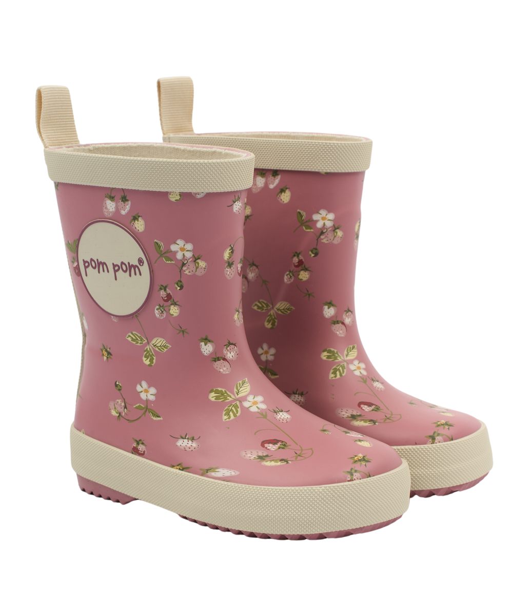 Pom Pom Bliss Regnstøvler Dusty Rose Strawberry