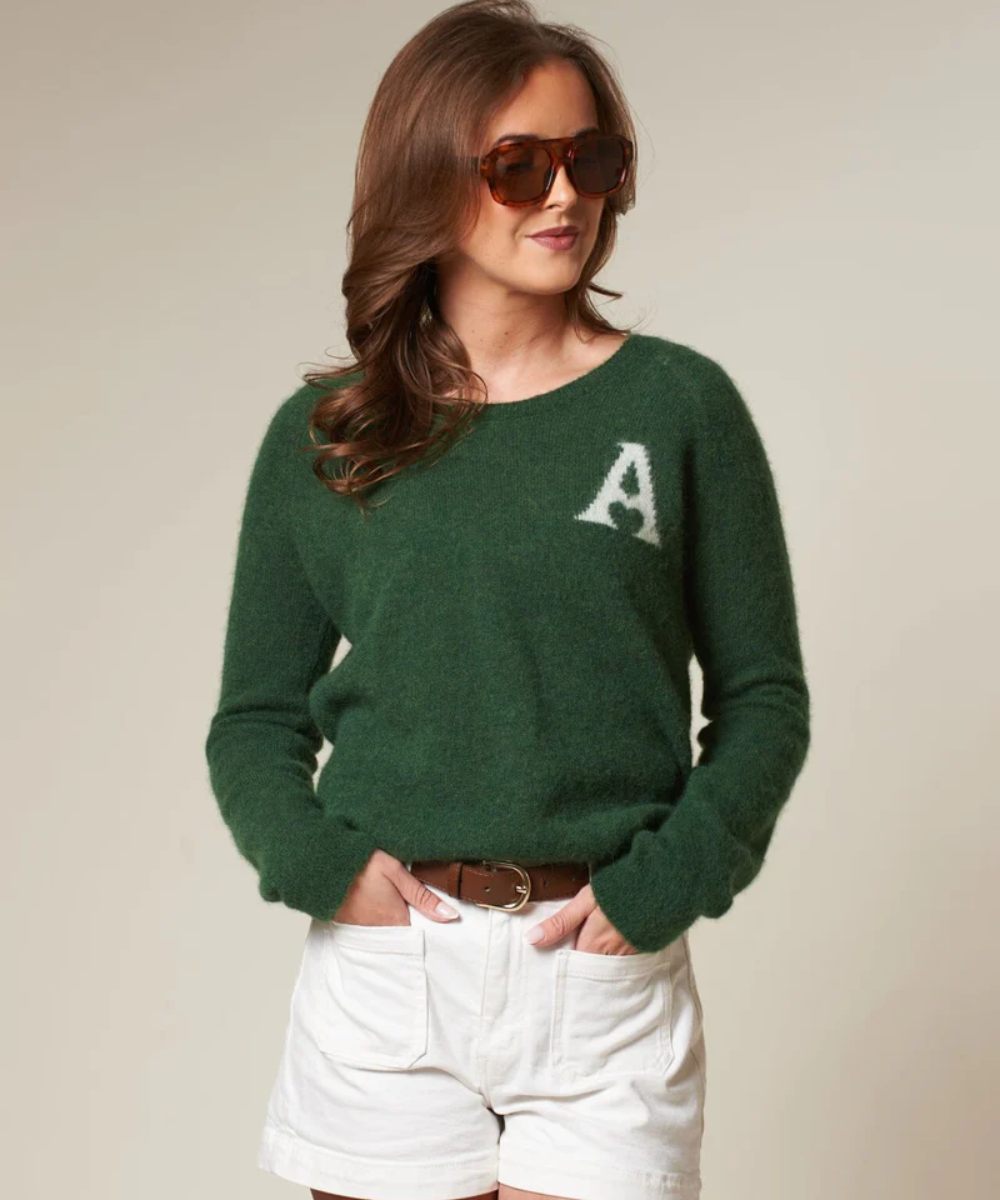 Arnie Says Fiona Heart Genser Ivy Green