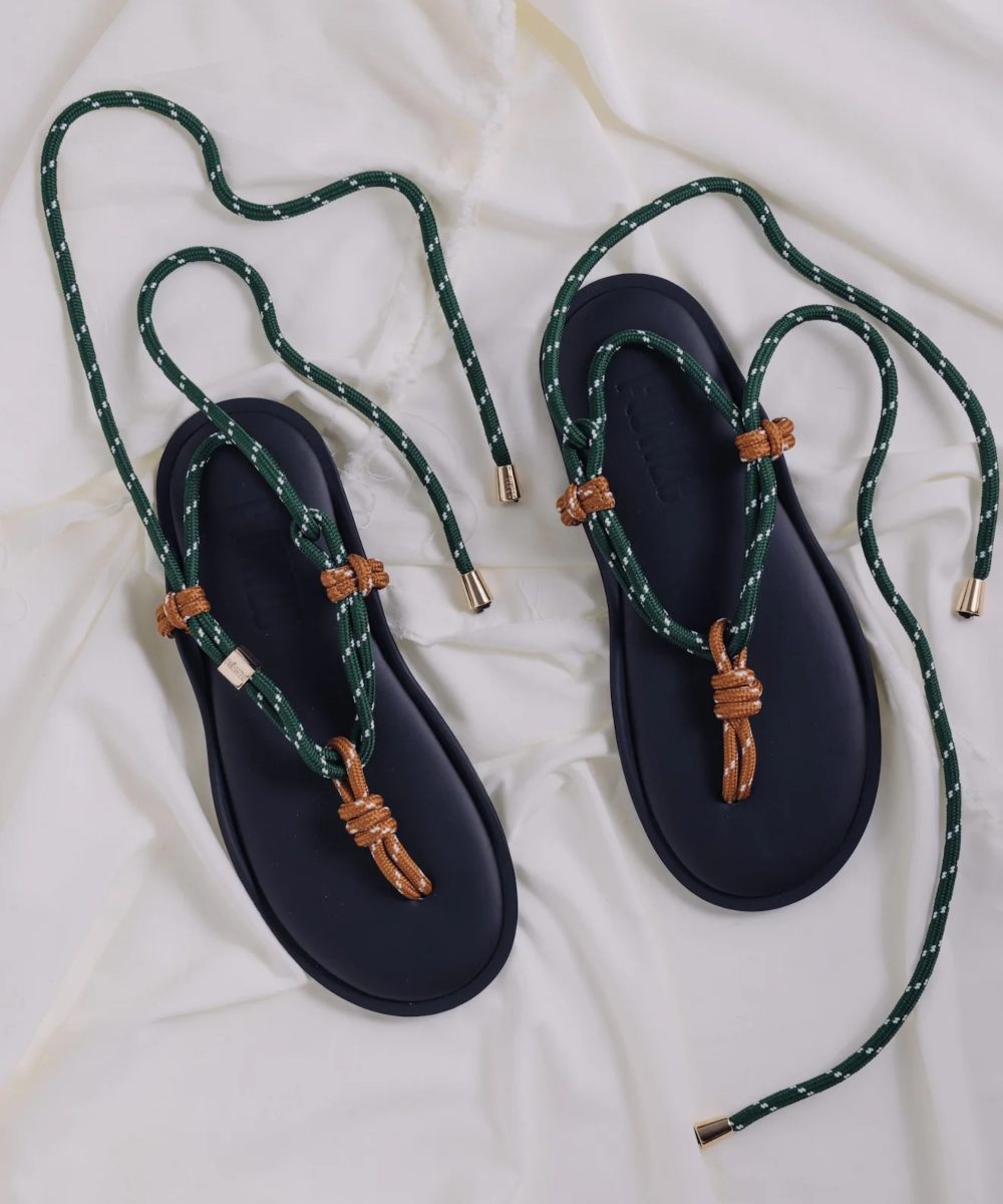 Flòwse Flo Twin Sandal Hazelnut Green