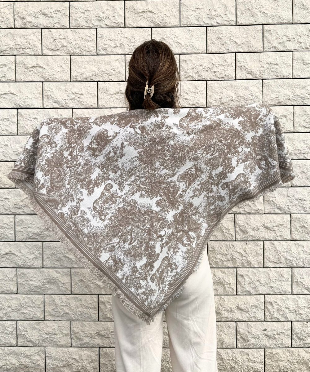 NoMa Charlene Skjerf Med Frynser Light Grey