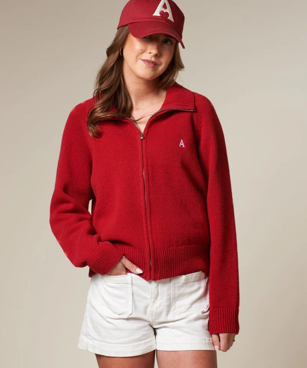 Arnie Says Sail Cardigan Rød