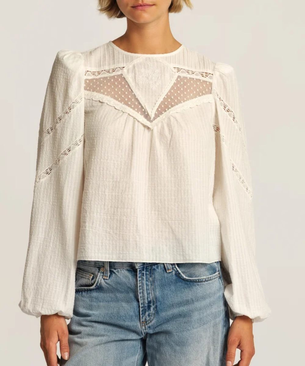 by TiMo Bohemian Bluse Offwhite