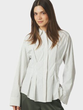 Neo Noir Lytra Double Stripe Skjorte White Stripe