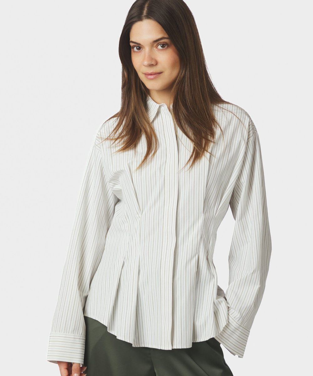 Neo Noir Lytra Double Stripe Skjorte White Stripe