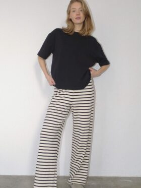 Boii Zoe Bukse Stripe Offwhite Sort